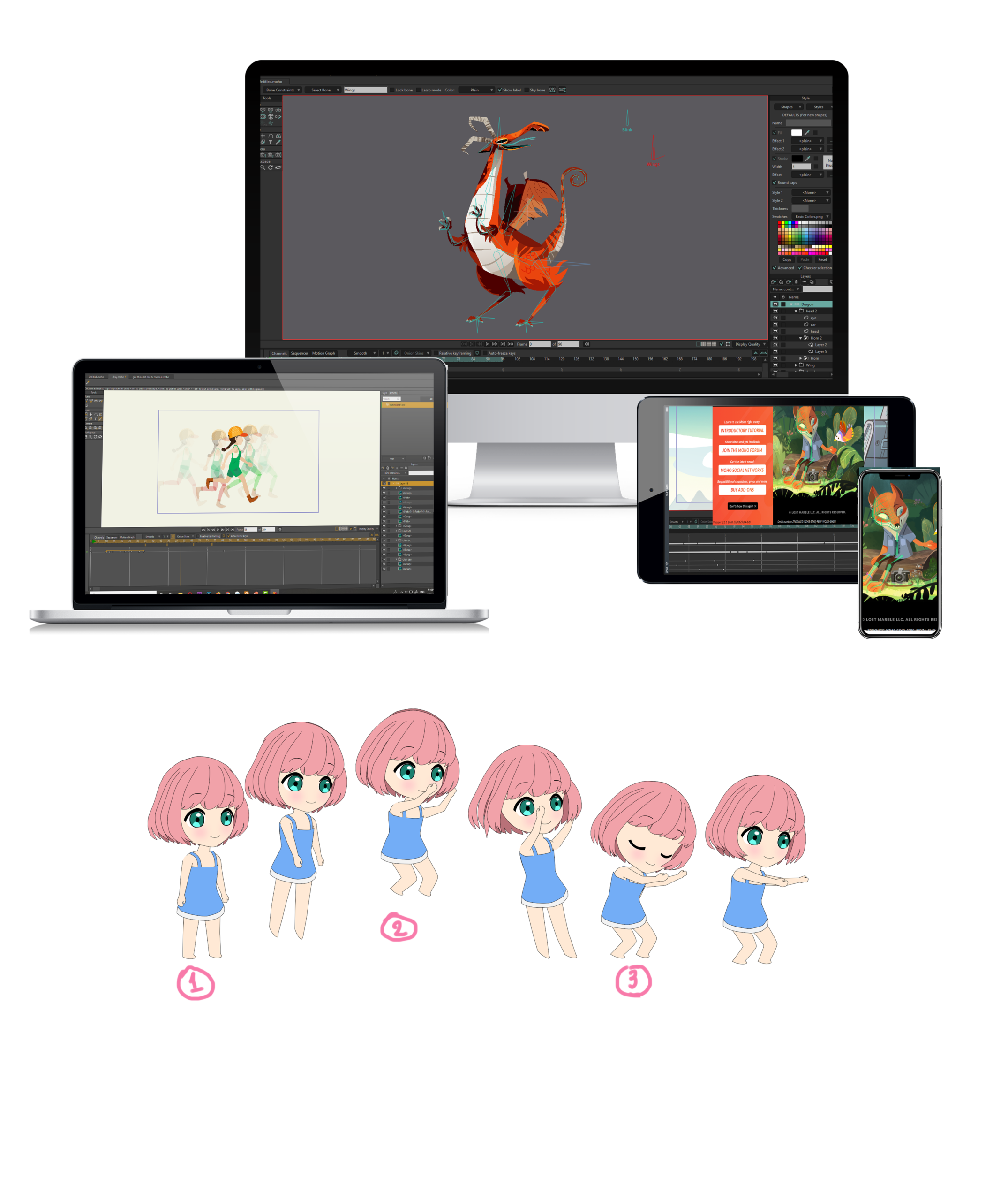 Học làm phim hoạt hình 2d bằng moho tamkyo animation